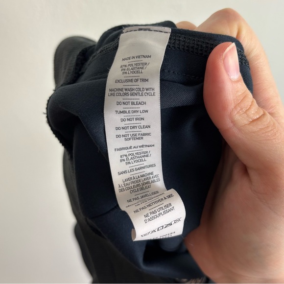 Rhone DreamGlow Wide Leg Trousers Women’s Sz XS Gray/Black Solid Pintuck Pants - Picture 9 of 9